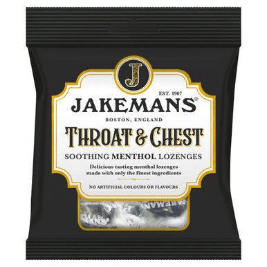 Jakemans Menthol Lozenges Throat & Chest 12x73g (Big Size)