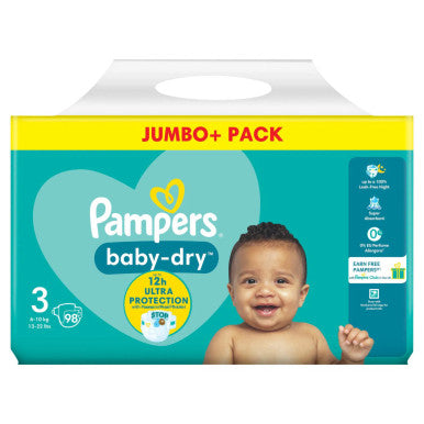 Pampers Baby Dry Jumbo Size 3 (98 pcs)