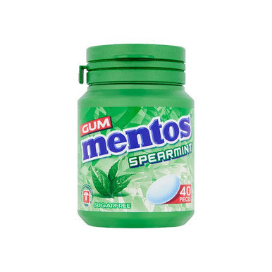 Mentos Gum Bottle Spearmint 6x56g