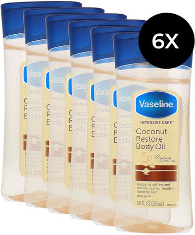 Vaseline Coconut Restore Body Oil 6x200ml