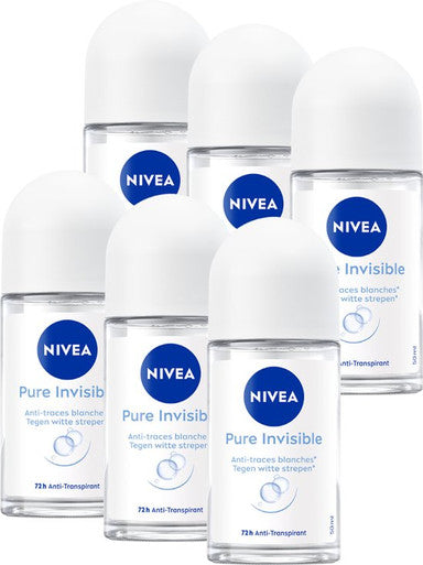 Nivea Roll On Women Pure Invisible 6x50ml