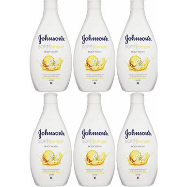 Johnson Body Wash Soft & Pamper 6x400ml