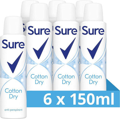 Sure Deo Cotton Fresh Women 6x150ml
