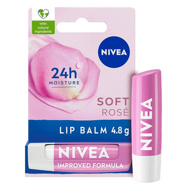 Nivea Lip Balm Soft Rose 12x5ml