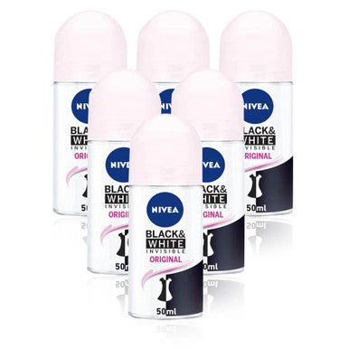 Nivea Roll On Women Black & White 6x50ml