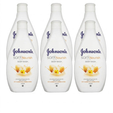 Johnson Body Wash Soft & Nourish 6x400ml