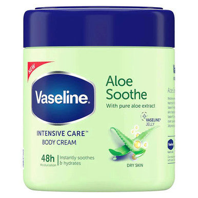 Vaseline Intensive Care Body Cream Jar Aloe Soothe